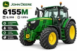 John Deere 6155M – Bj. 2018, 1.979 h