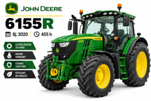 John Deere 6155R – Bj. 2020, 455 h