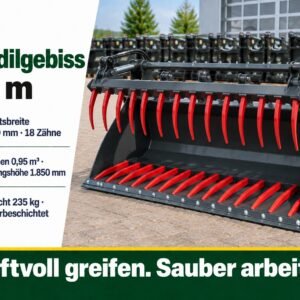 Krokodilgebiss 2,00 m – 18 Zähne, 0,95 m³