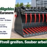 Krokodilgebiss 2,00 m Euronorm – 19 Zinken, 1,3 m³