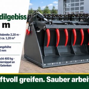 Krokodilgebiss 2,20 m – ca. 1,20 m³, 400 kg