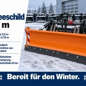 Schneeschild 2,00 m – hydraulisch, Euro-Aufnahme