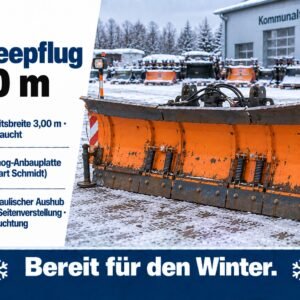 Schneepflug 3,00 m – Unimog-Anbauplatte, hydraulisch